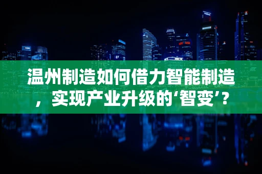 温州制造如何借力智能制造，实现产业升级的‘智变’？
