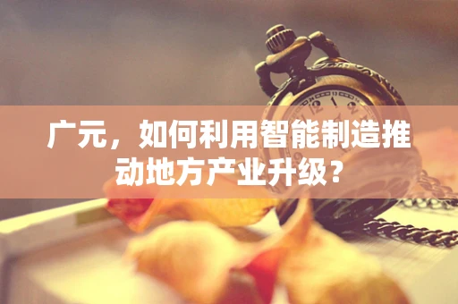 广元，如何利用智能制造推动地方产业升级？
