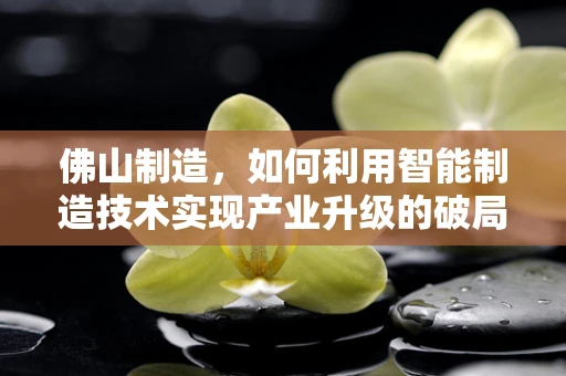 佛山制造，如何利用智能制造技术实现产业升级的破局之问？