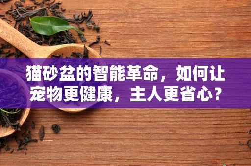 猫砂盆的智能革命，如何让宠物更健康，主人更省心？