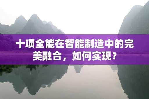 十项全能在智能制造中的完美融合，如何实现？
