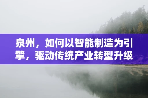 泉州，如何以智能制造为引擎，驱动传统产业转型升级？