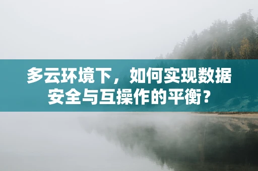 多云环境下，如何实现数据安全与互操作的平衡？