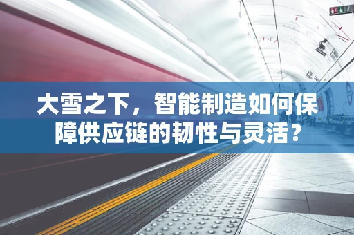 大雪之下，智能制造如何保障供应链的韧性与灵活？