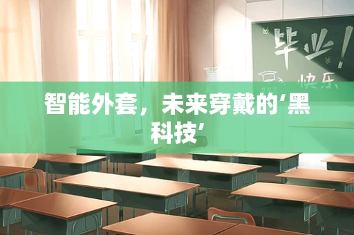 智能外套，未来穿戴的‘黑科技’