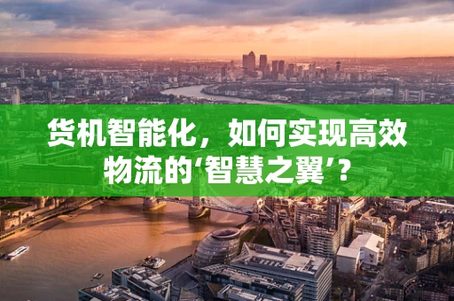 货机智能化，如何实现高效物流的‘智慧之翼’？