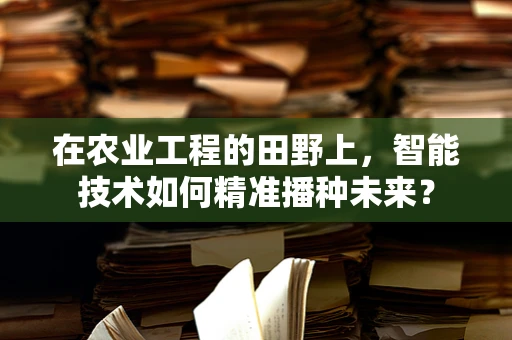 在农业工程的田野上，智能技术如何精准播种未来？