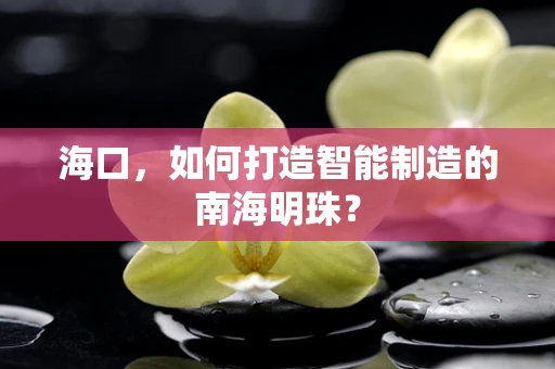 海口，如何打造智能制造的南海明珠？