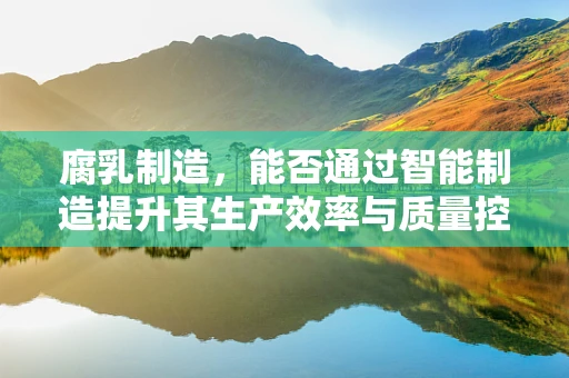 腐乳制造，能否通过智能制造提升其生产效率与质量控制？