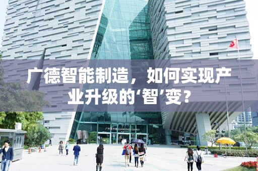 广德智能制造，如何实现产业升级的‘智’变？