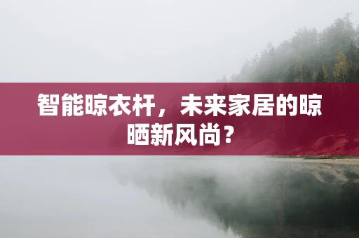 智能晾衣杆，未来家居的晾晒新风尚？