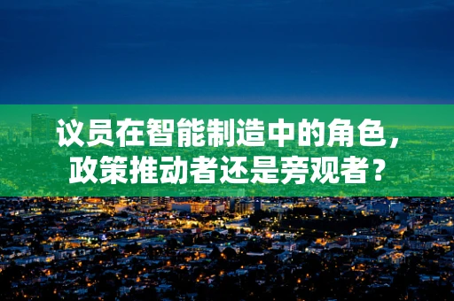 议员在智能制造中的角色，政策推动者还是旁观者？