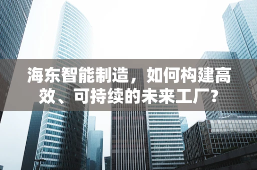 海东智能制造，如何构建高效、可持续的未来工厂？